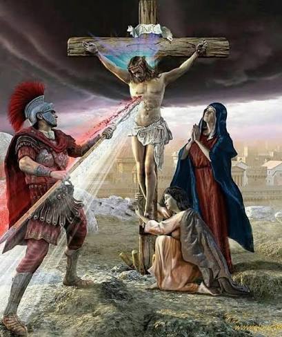 Longinus. The Roman soldier who speared Jesus.