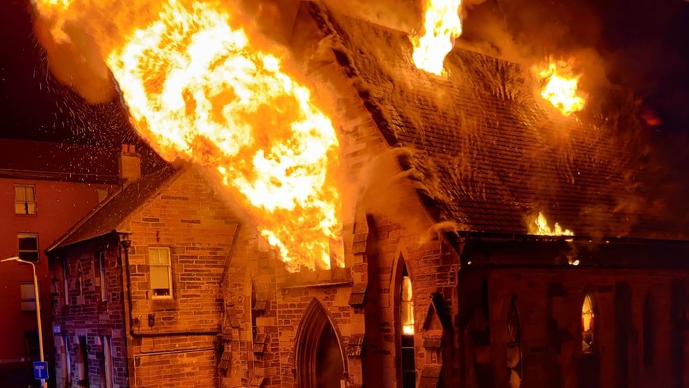 Saint-Simon church fire