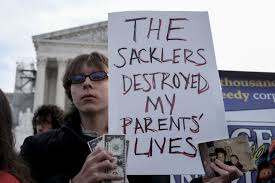 Sackler family dispute over responsibility for opioid crisis